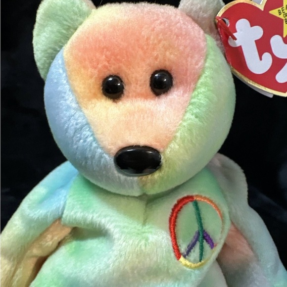 TY Beanie Baby - Rare Retired Original Mint Condition- 1996 Peace Bear - Picture 2 of 6